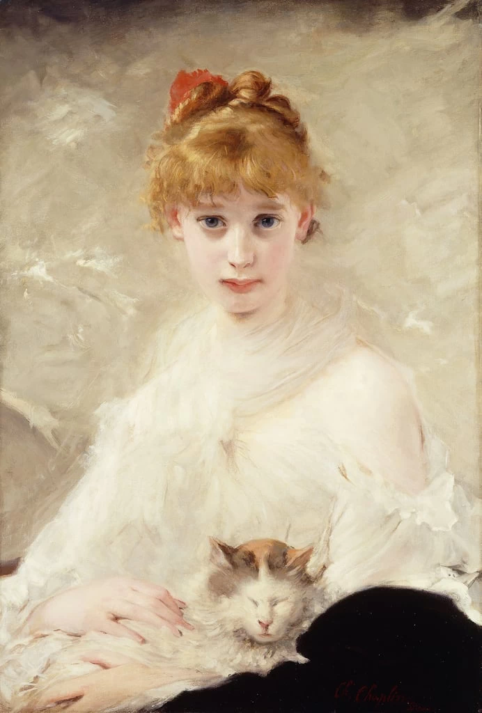 Charles Joshua Chaplin - Ragazza con gatto